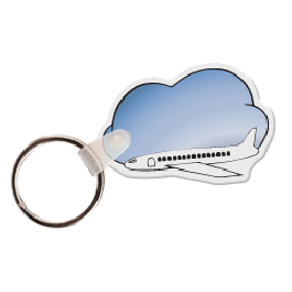 Airplane w/ clouds Key Tag GM-KT18378