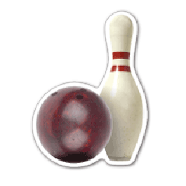 Bowling Ball & Pin Stock Thin Magnet GM-MMB3172