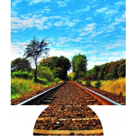 Train Tracks Sublimated Hugger GM-HGFC-TTS