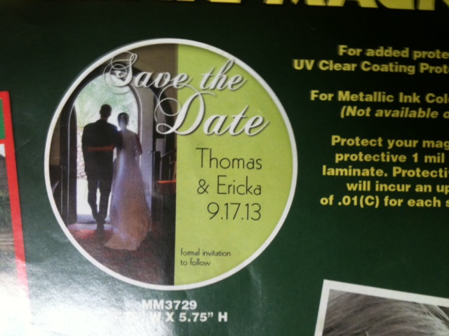 Save The Date Magnet 1 GM-MM3729