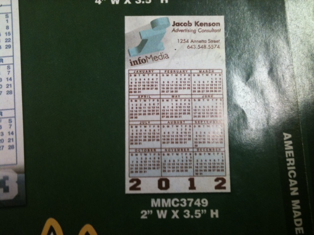 2013 CALENDAR MAGNET GM-MMC3749