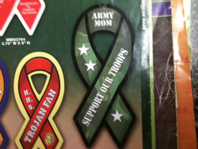 Support Our Troops Custom Support Ribbon Thin Magnet GM-MMO3767