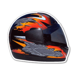 Motorcycle Helmet Thin Stock Magnet GM-MMA3149