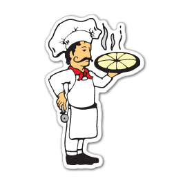 Pizza Man Thin Stock Magnet GM-MMD3015